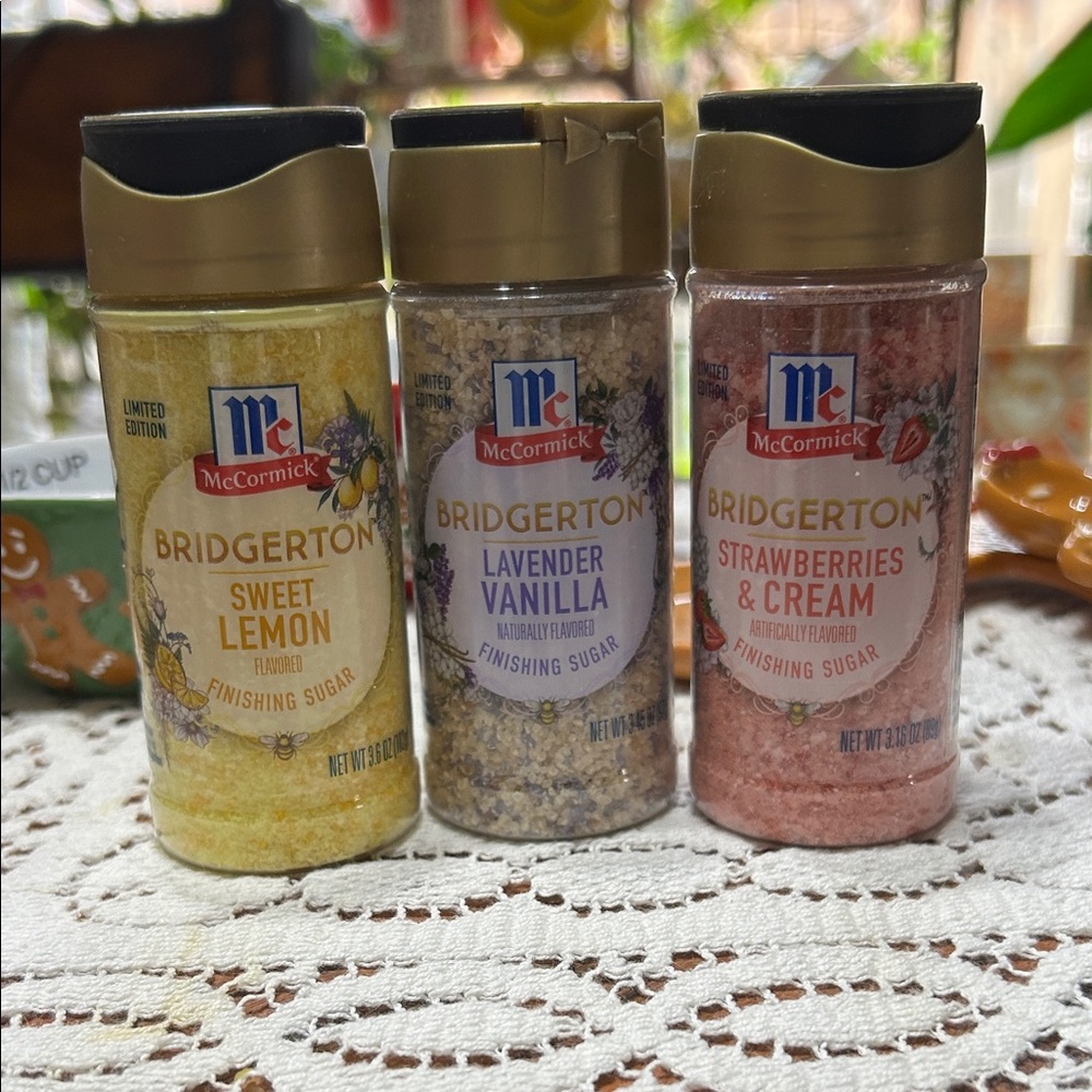 McCormick Limited Edition Bridgerton Finishing Sugar Bundle of Three Flavors